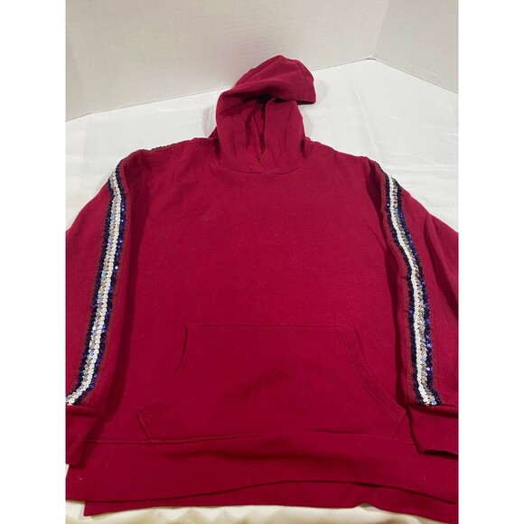 Wonder nation Red hooded sequins jacket with pockets Medium 7-8 girls - Picture 8 of 9